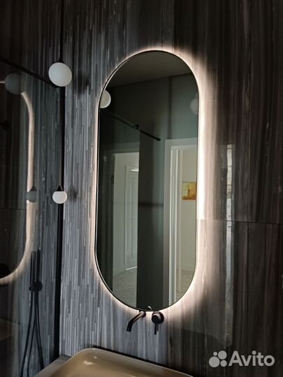 Зеркало с подсветкой в багете