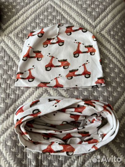 Комплект шапка, шарф, весна