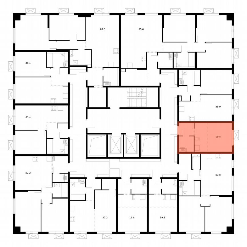 Квартира-студия, 19,8 м², 14/17 эт.