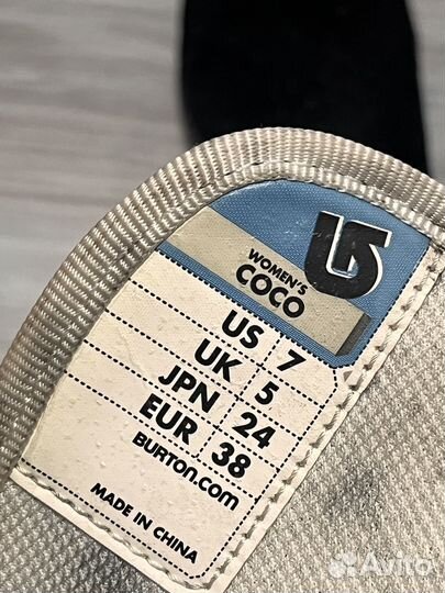 Сноубордические ботинки burton 38