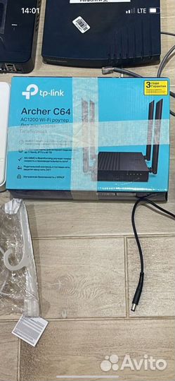 Wi-fi Роутер tp-link Archer c64 ac1200 черный