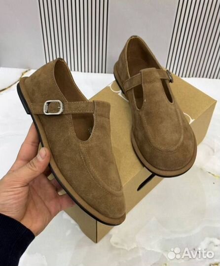 Лоферы натуральная замша the row