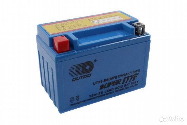 Аккумулятор 12В 9Ач outdo UTX9-bsmf аналог CT1209