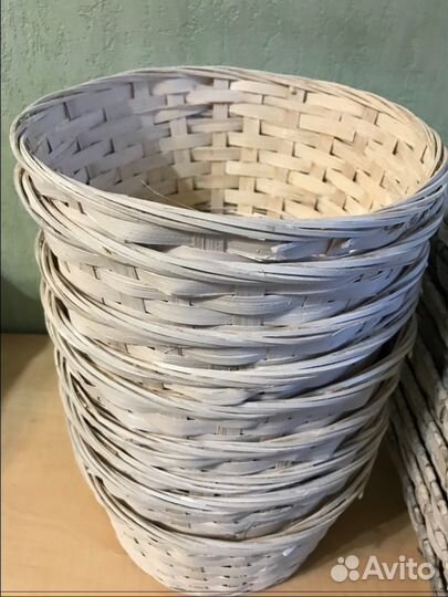 Корзина белая декоративная