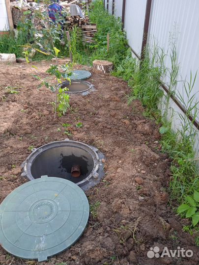 Канализация из бетонных колец под ключ