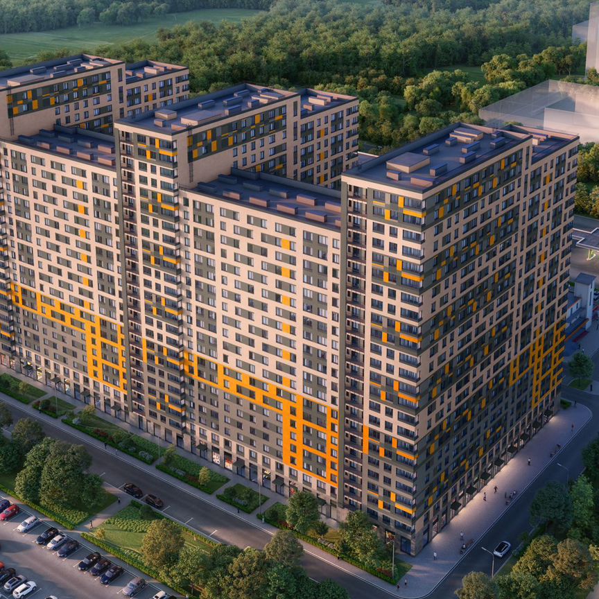 1-к. апартаменты, 40,5 м², 18/24 эт.