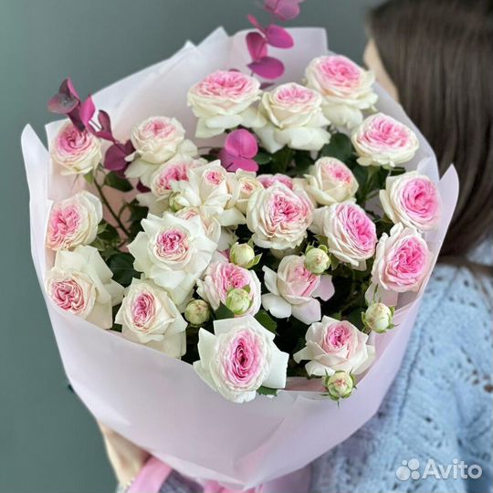 Нежный букет из роз 