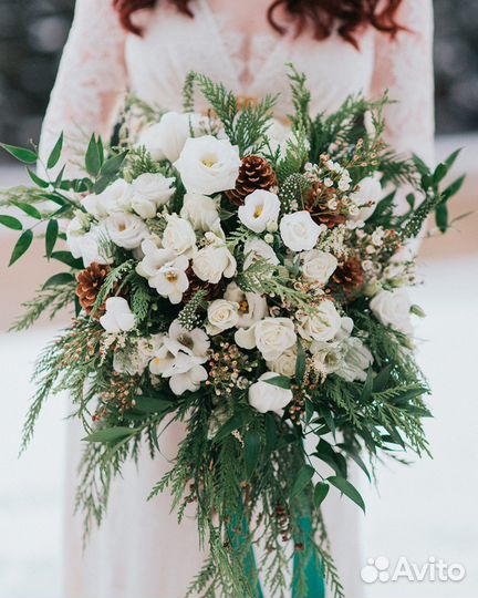 Свадебный букет невесты зимние
