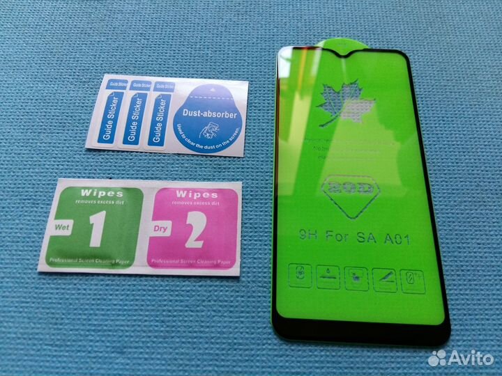 Защитные Стекла для samsung A01 (черная рамка)