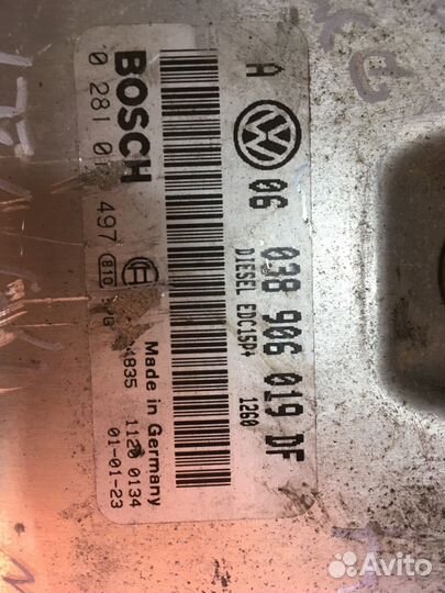 Эбу 038906019DF Golf 4, Bora, Jetta 1.9tdi