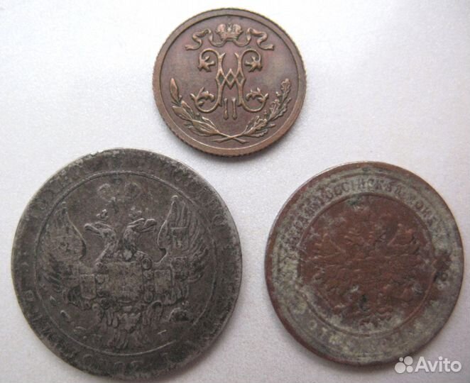 Оригиналы,1/2 копейки(1913) 1 коп(1906)