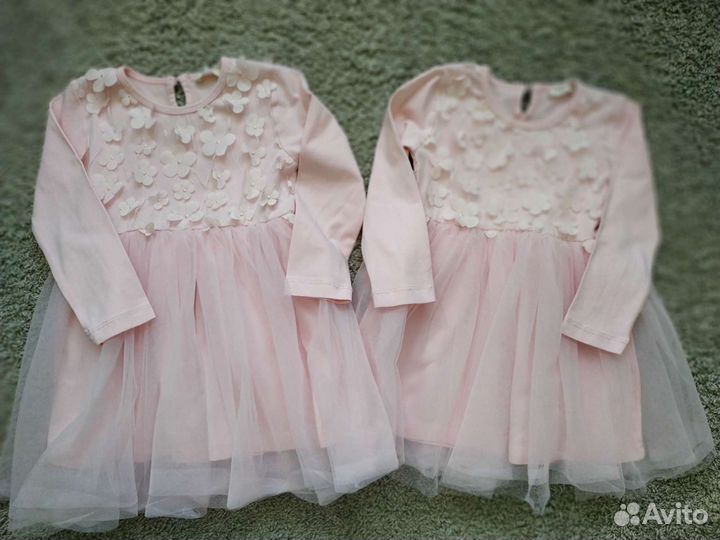 Платье для девочек двойняшек