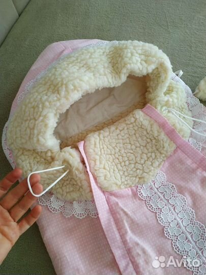 Зимний конверт на выписку или в коляску