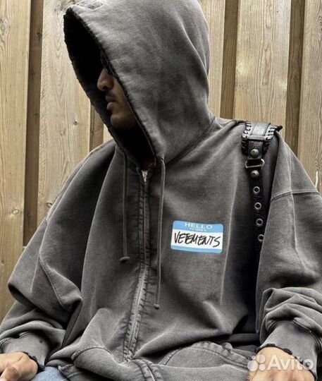 Зип худи vetements (оверсайз)