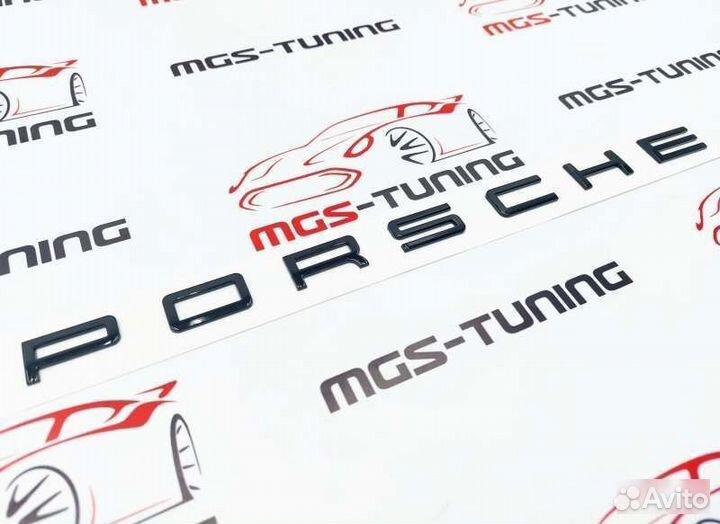 Шильдик Porsche черный порше эмблема надпись