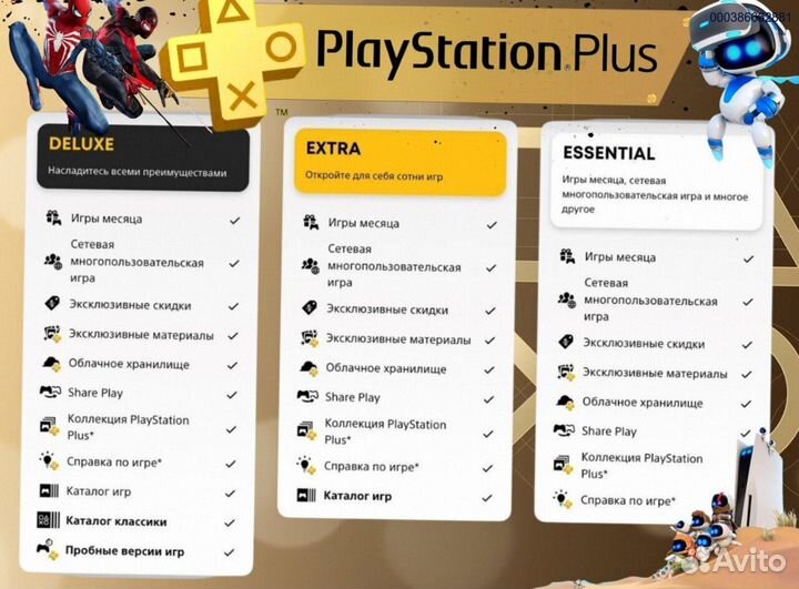 Подписка ps plus delux Украина ps5 ps4 (Арт.58179)