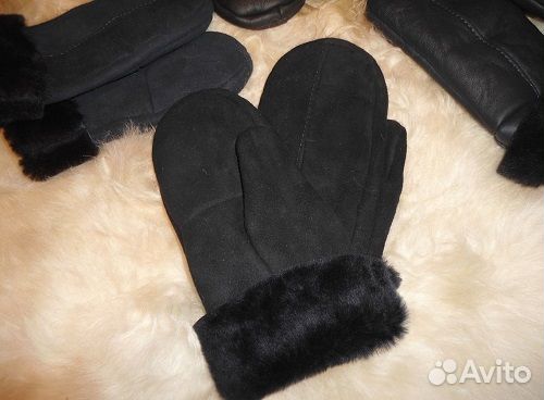 Варежки женские из натуральной овчины