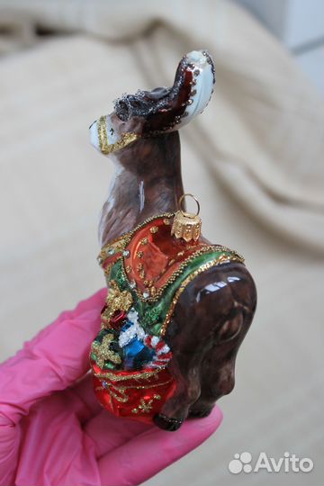 Елочные игрушки Irena Олень с подарками