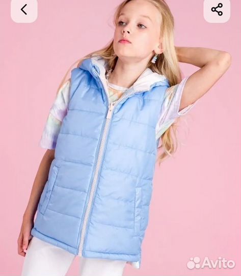 Утеплённый жилет для девочки 152