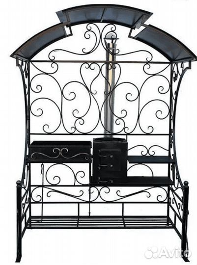 Мангал №014 с крышей + печь