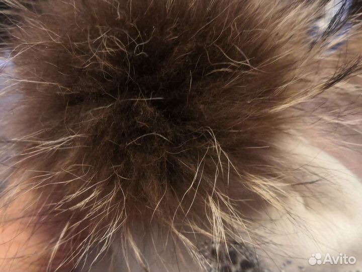 Демисезонная шапка для девочки с помпоном