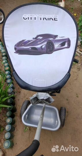 Детский трехколесный велосипед с ручкой для мальч