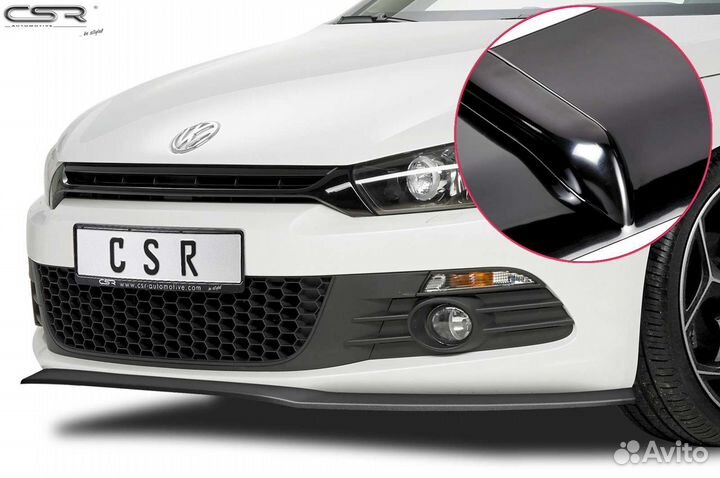VW Scirocco 08-14 Сплиттер пер. бампера глянцевый