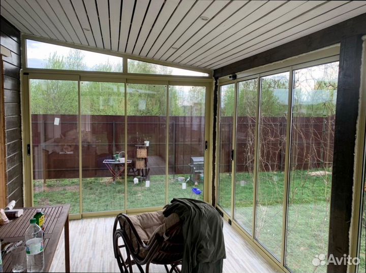 Остекление террасы, веранды, беседки под ключ