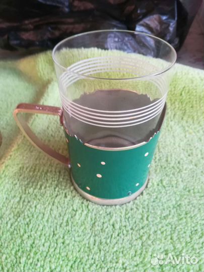 Подстаканник со стаканом СССР