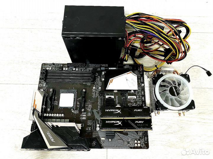 Комплект Ryzen 7 2700x, Aorus B450, HyperX 2/8