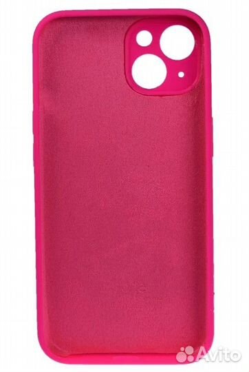 Silicone Case с защитой камеры iPhone 13 розовый