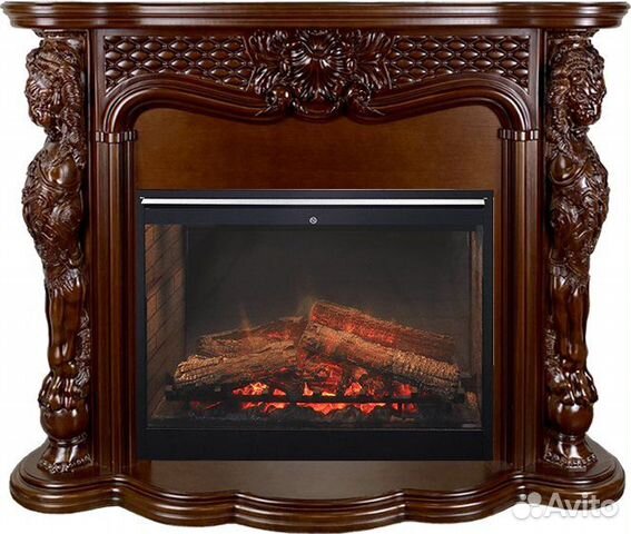 Каминокомплект Castle - Темный дуб очаг Sympho