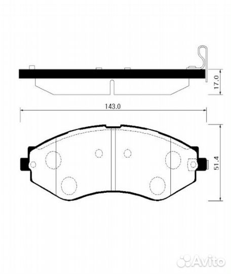 HSB HP2012 Колодки тормозные chevrolet lacetti -06