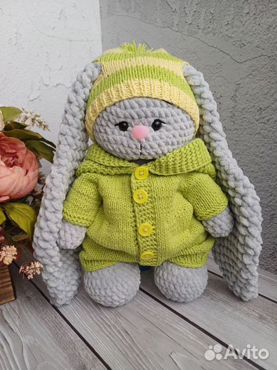 Мягкая игрушка заяц ручной работы