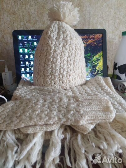 Комплект шапка и шарф женский