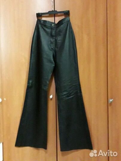 Джинсы кожа вельвет