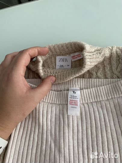 Вещи для девочки zara hm 74 6-9 мес