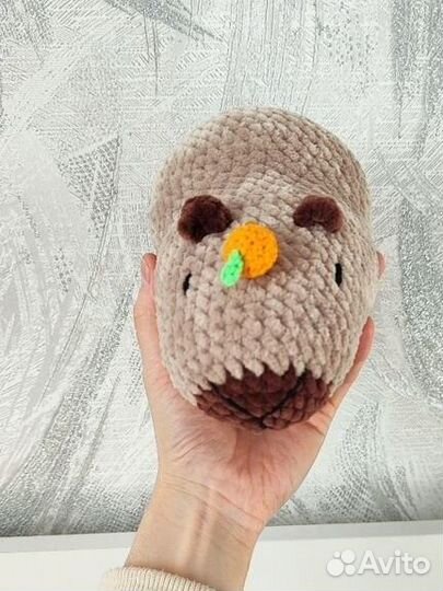 Мягкая игрушка капибара вязанная ручная работа