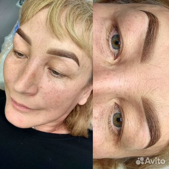 Перманентный макияж бровей губ и век татуаж