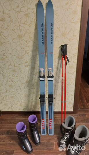 Горные лыжи kastle и ботинки