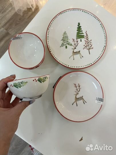 Новогодняя посуда сервиз lc waikiki