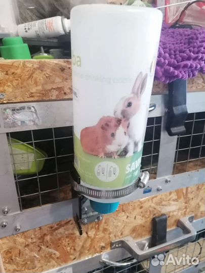 Крепление для поильника в клетку/вольер