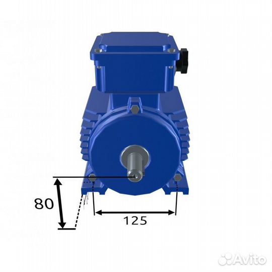 Электродвигатель аир 80В2 (2,2кВт/3000об.мин)