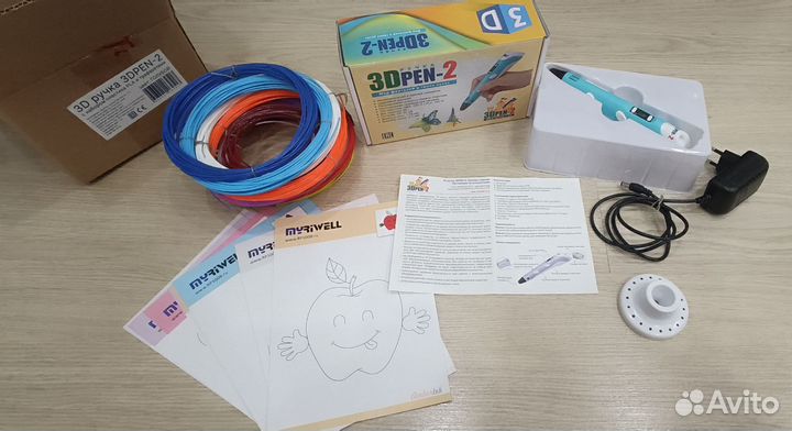 3D ручка 3dpen-2 с набором пластикаPLA и трафарета