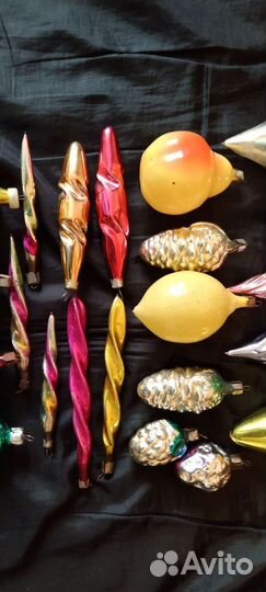 Елочные игрушки СССР, советские, стекло