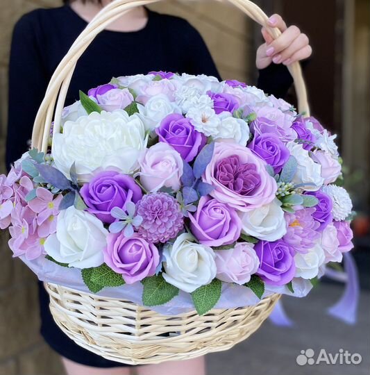 Мыльные розы в гигантских упаковках