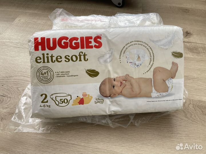 Подгузники Huggies Elite Soft 2 4-6кг 50шт
