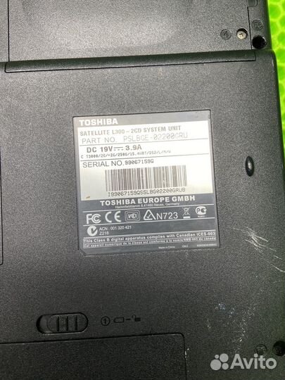 Ноутбук toshiba satellite L300 (32794)