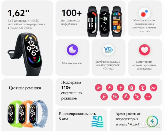 Xiaomi Smart Band 7 Новый запечатан