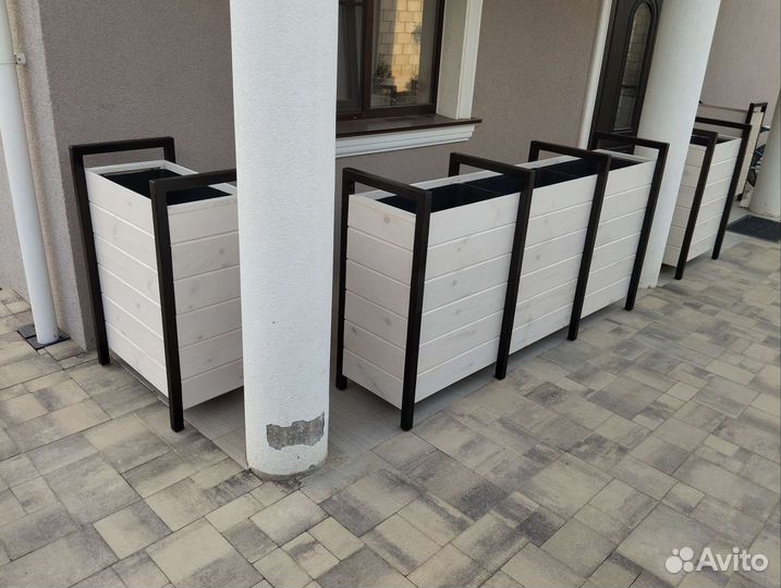 Кашпо деревянное, вазон, клумба для цветов